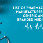 List of Pharmaceutical Manufacturers & Exporters 2025